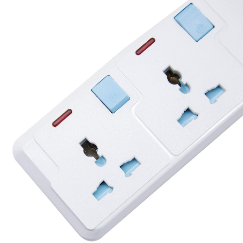 Clikon - 4 Way Extension Socket, 3 Meter Cable, Max Wattage 3250 Watts, White