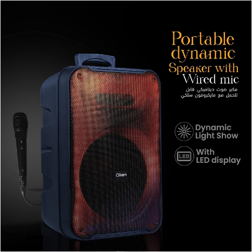 Clikon Portable Rechargeable Bluetooth Speaker with Mic, 12-inch Woofer