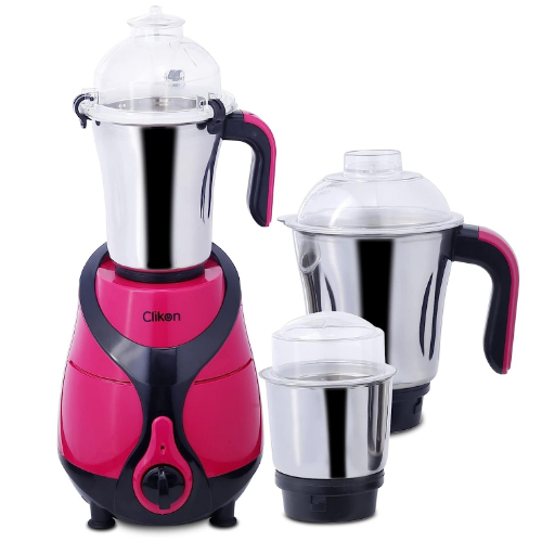 Clikon 3 in 1 Mixer Grinder with Stainless Steel Jars, Razor-sharp Blades