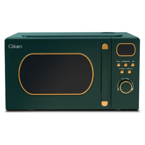 Clikon 22 Liter Retro Microwave Oven with Grill Function, Digital Control