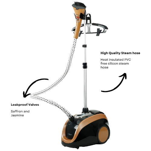 Clikon - Garment Steamer with 4 Steam Levels, Heat Insulated PVC Free Silicone