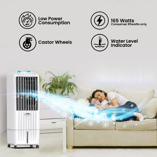 Clikon 12 Litre Air Cooler with Honeycomb Cooling Pads, Water Level Indicator