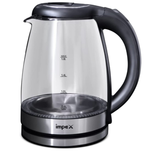 IMPEX STEAMER 1802 , 1.8 LTR ELECTRIC GLASS KETTLE