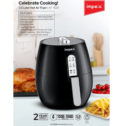 IMPEX AF 4301, 3.5 Liter Hot Air Fryer