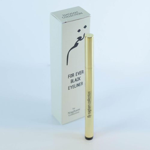 Black eyeliner to line the eyes. Comfortable and easy to apply and long lasting