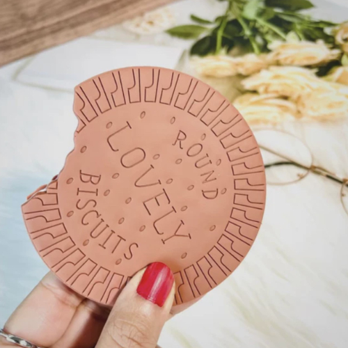 Biscuit Chocolate Kawaii Journal Rounded bitten - Pink Chocolate, White Chocolat