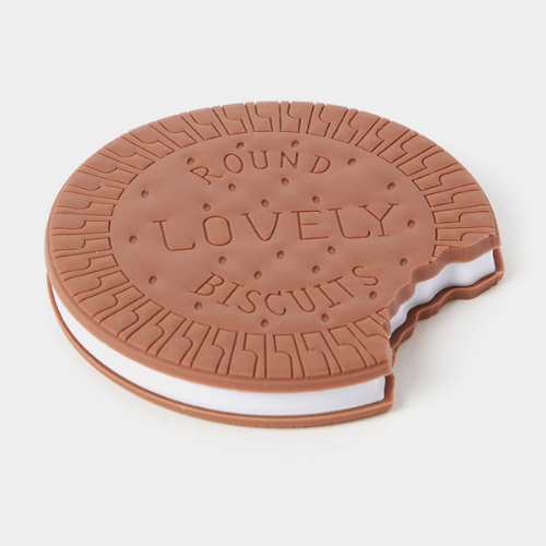 Biscuit Chocolate Kawaii Journal Rounded bitten - Pink Chocolate, White Chocolat