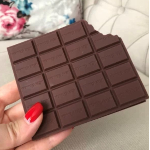 Biscuit Chocolate Kawaii Journal Rectangular whole - Pink Chocolate, White Choco