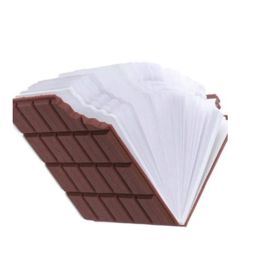 Biscuit Chocolate Kawaii Journal Rectangular whole - Pink Chocolate, White Choco