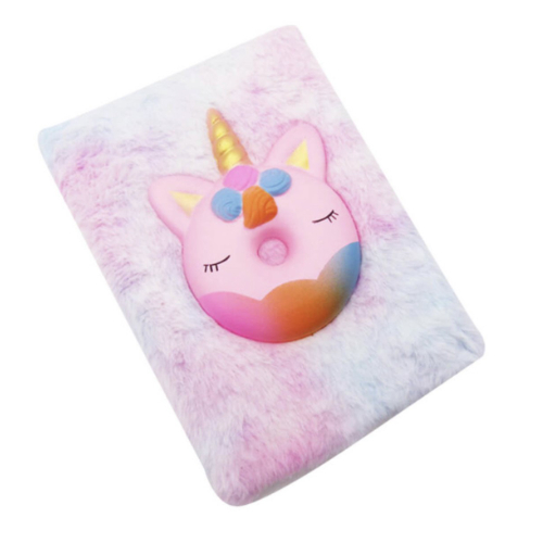 Furry and Squishy Daily Notebook - Donut Unicorn