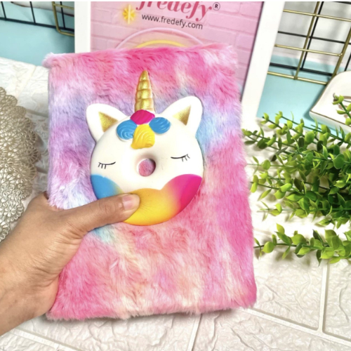 Furry and Squishy Daily Notebook - Donut Unicorn