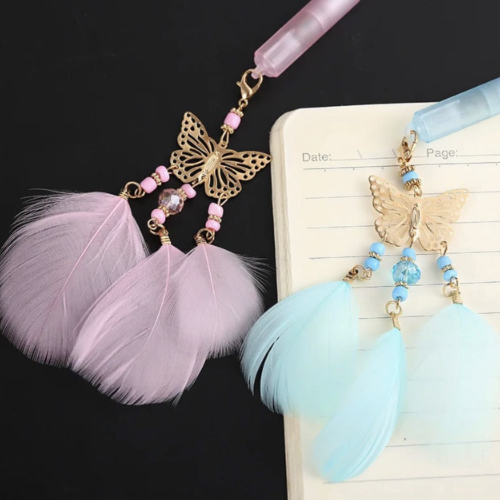 Kawaii Creative Butterfly and Feather Pens