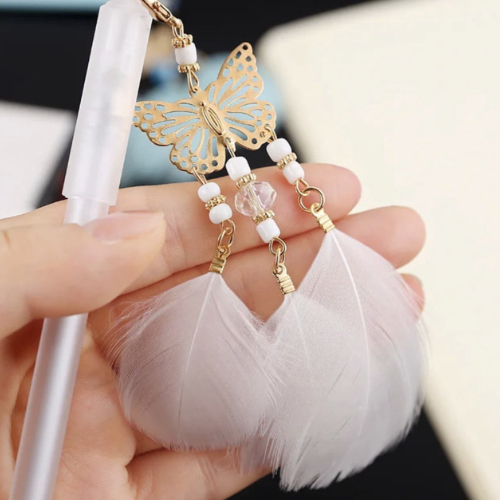 Kawaii Creative Butterfly and Feather Pens