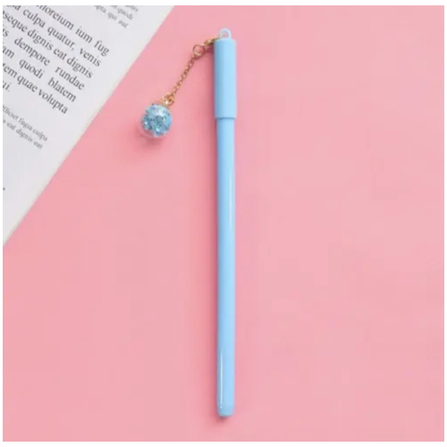Kawaii Creative Pens with Glittery ball pendant