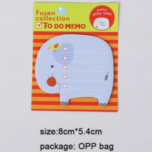 Creative Animal Shaped Sticky Notes - Elephant Style