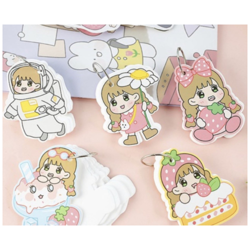 Cute Message Note Paper with chain