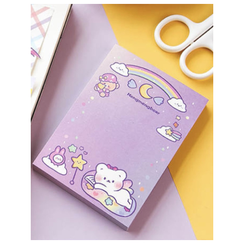 New cute Kawaii memo pad 100 sheets Design A