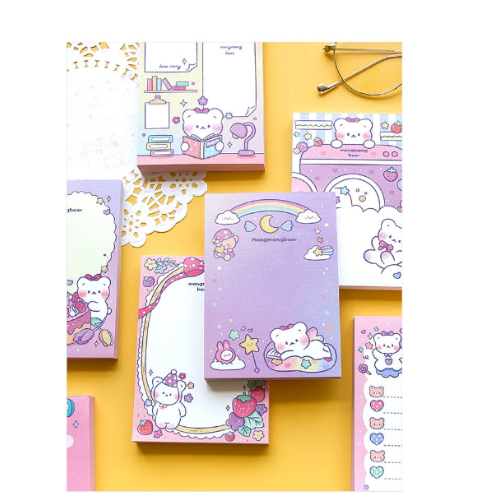 New cute Kawaii memo pad 100 sheets Design A
