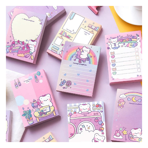 New cute Kawaii memo pad 100 sheets Design A