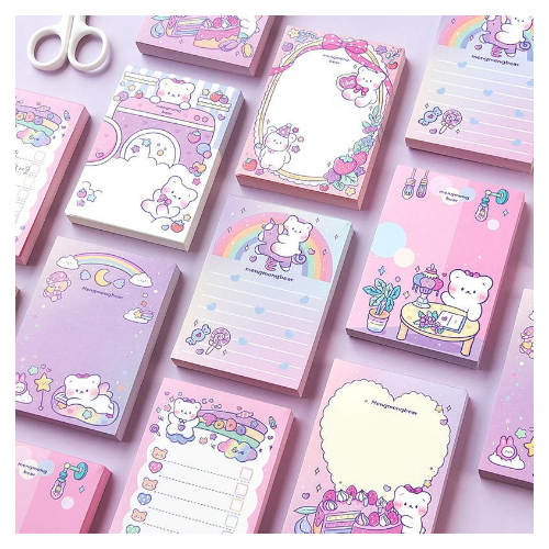 New cute Kawaii memo pad 100 sheets Design A