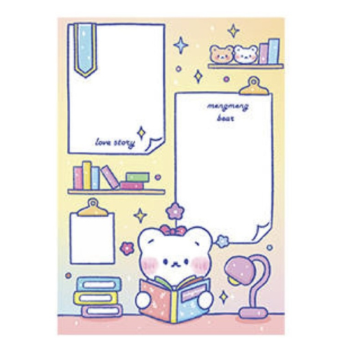 New cute Kawaii memo pad 100 sheets Design E