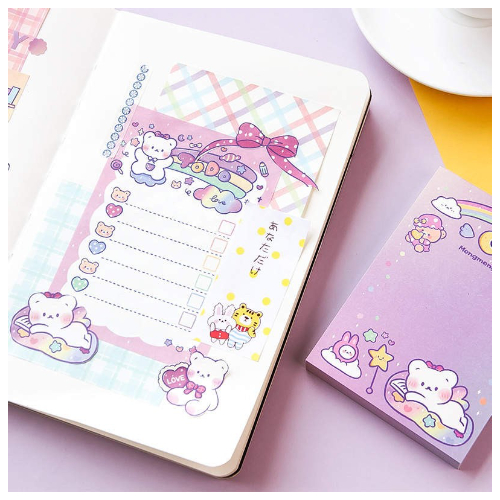 New cute Kawaii memo pad 100 sheets Design F