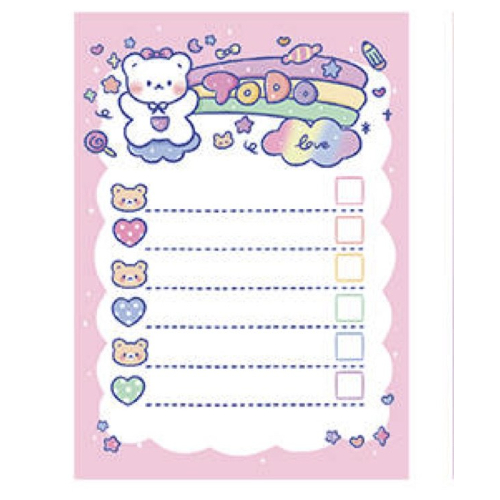New cute Kawaii memo pad 100 sheets Design F