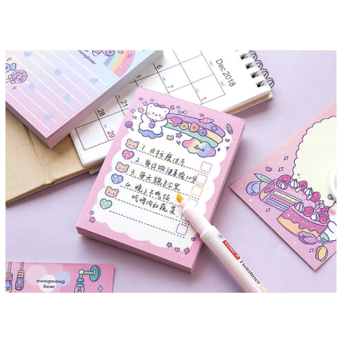 New cute Kawaii memo pad 100 sheets Design F
