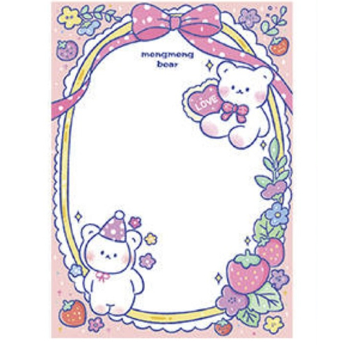 New cute Kawaii memo pad 100 sheets Design G