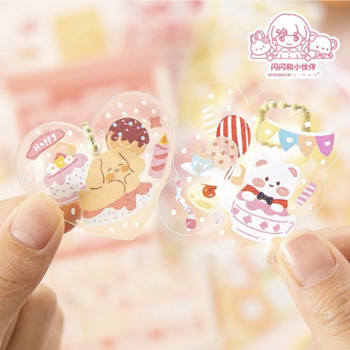 Simno Shanshan Friend Cute Sticker Books Guka Sticker - Purple