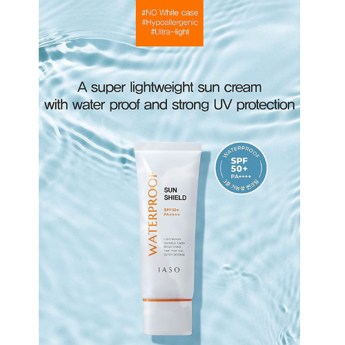 IASO SUN SHIELD WATERPROOF SPF50+/PA++++ 70ml Made in Korea