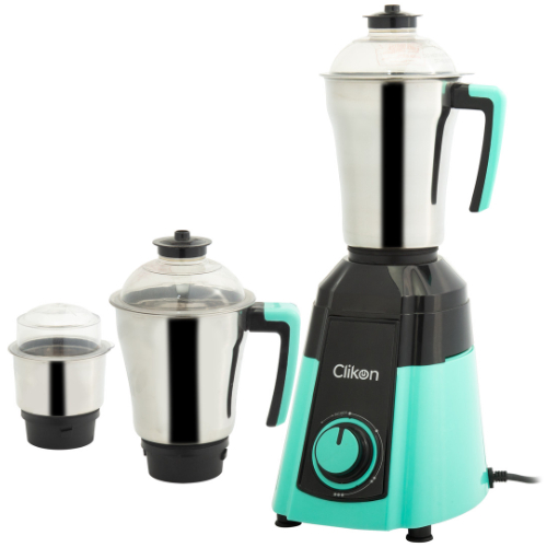 Clikon 3 in 1 Mixer Grinder with Stainless Steel Jars, Razor-sharp Blades