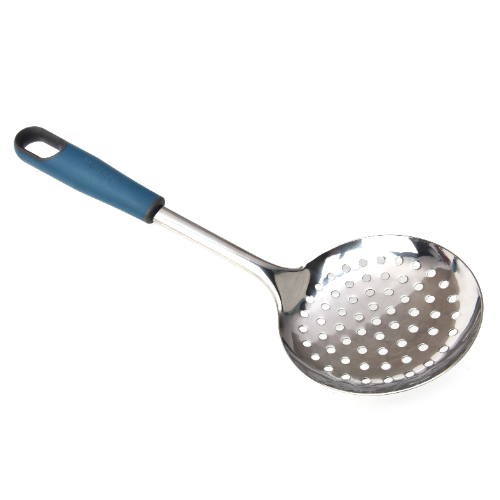 Soft Touch Handle SS Skimmer Blue/Grey Color 32.2X11X5.8 Cm