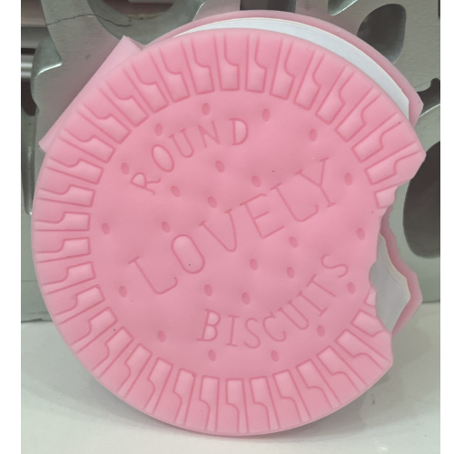 Biscuit Chocolate Kawaii Journal Rounded bitten - Pink Chocolate, White Chocolat