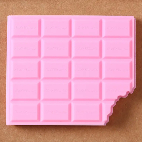 Biscuit Chocolate Kawaii Journal Rectangular whole - Pink Chocolate, White Choco