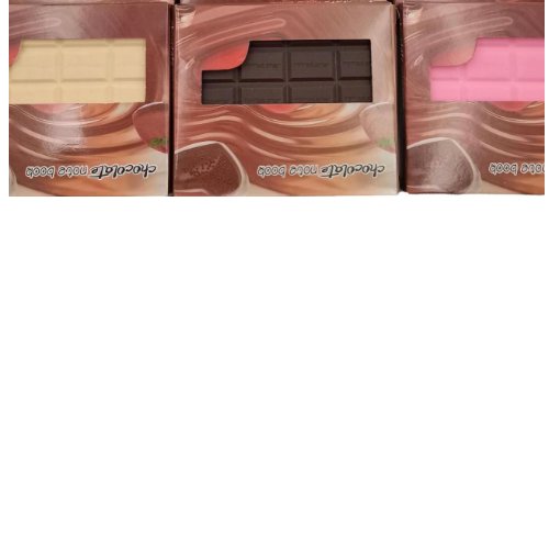 Biscuit Chocolate Kawaii Journal Rectangular whole - Pink Chocolate, White Choco