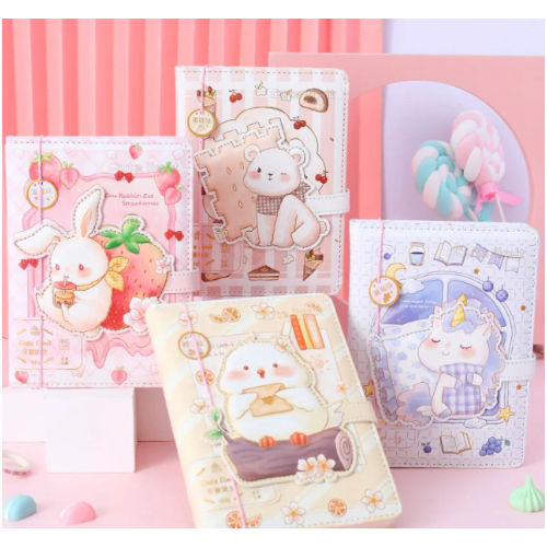 Eco-Friendly Diary Notebook Kawaii Magnetic Button