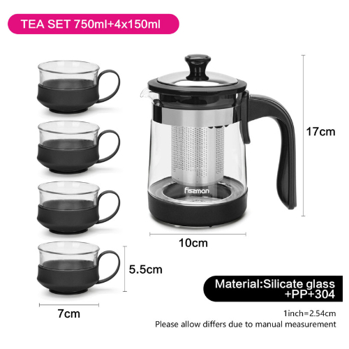 Fissman Tea Set 5 Pcs. (Glass)