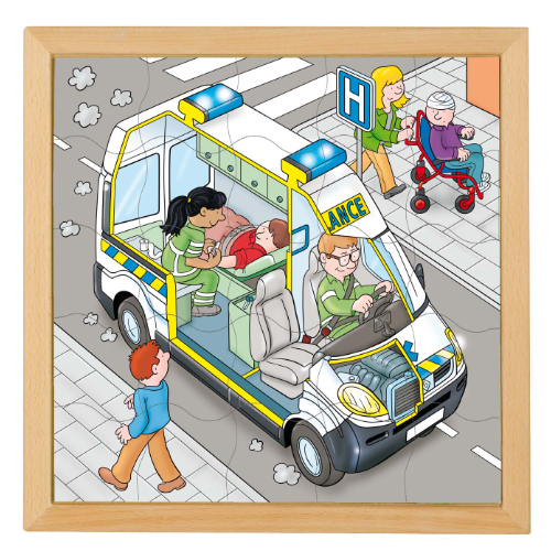 Educo 2 Layer Puzzle Ambulance