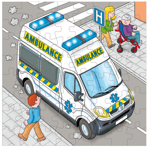 Educo 2 Layer Puzzle Ambulance