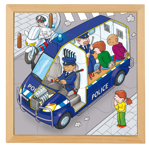 Educo 2 Layer Puzzle Police Car