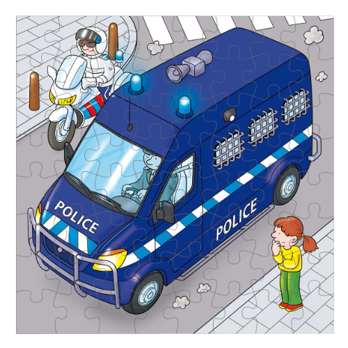 Educo 2 Layer Puzzle Police Car