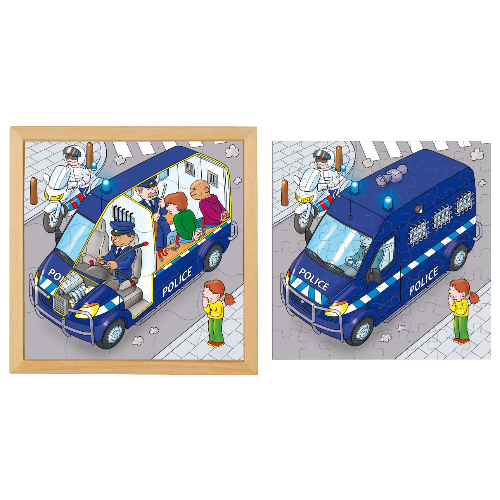 Educo 2 Layer Puzzle Police Car