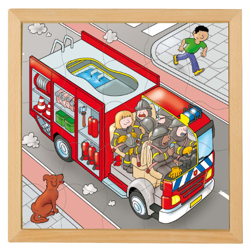 Educo 2 Layer Puzzle fire Engine