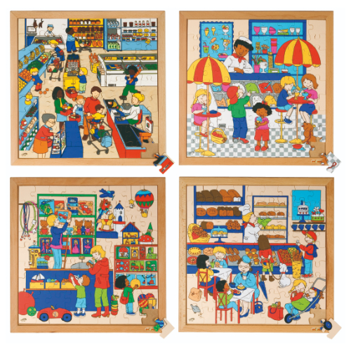 Educo Shopping Puzzle Set of 4