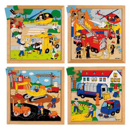 Educo Streeet Action puzzle Set of 4