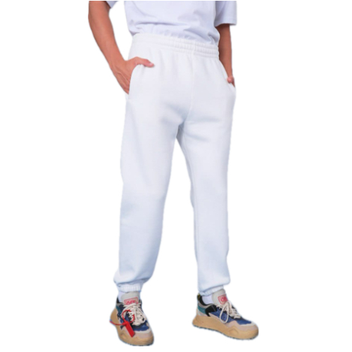 IAM Sweatpants , back patch pocket, White
