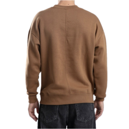 IAM Sweatshirt , turtleneck long sleeves, ribbed cuffs, Brown