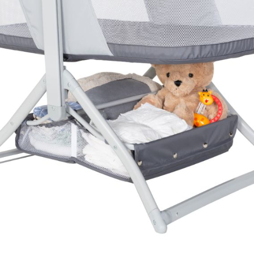 Babytrend Quick-Fold 2-In-1 Rocking Bassinet- Shadow Stone Gray