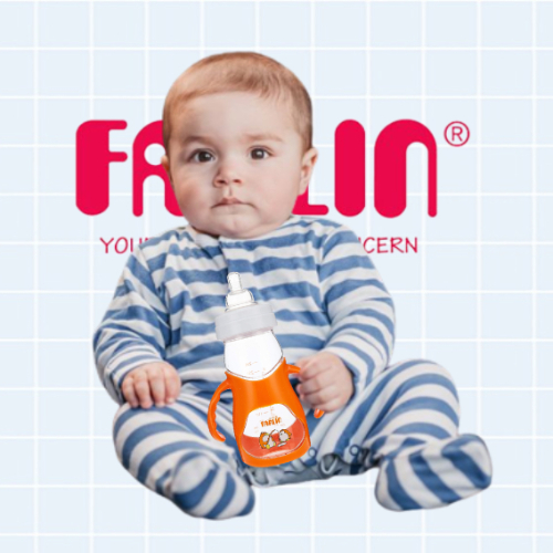 Farlin Anti-Choke Bended 250cc Feeding Bottle 1pc, Assorted